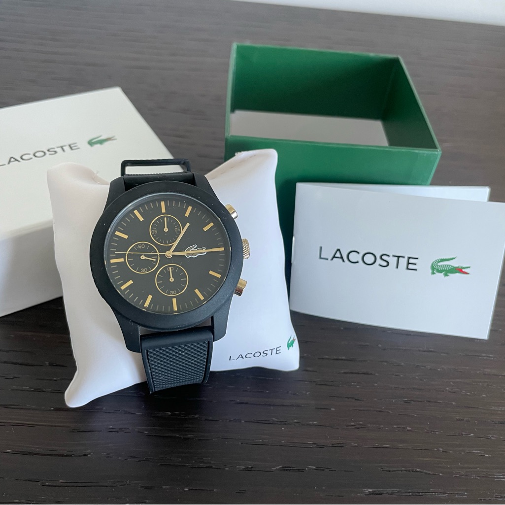 Chronograph L1212 Black Rubber Strap Watch 42mm